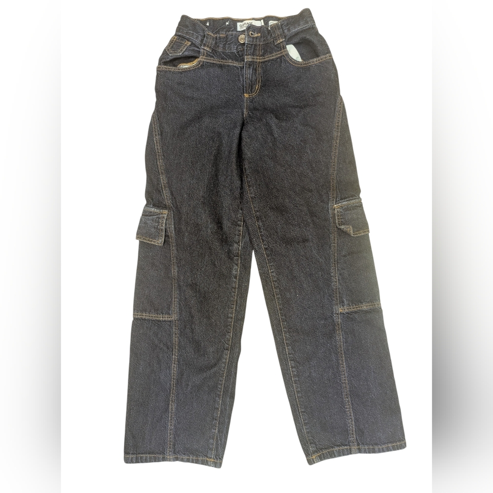 Y2K Style Garage Dark Blue Denim Low Rise Baggy - Picture 2 of 7